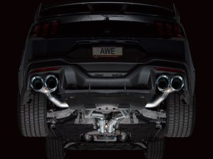 Ford Mustang Performance Exhaust - AWE Tuning - Track Edition Cat Back - Chrome Silver - 2024+ Ford Mustang Performance Exhaust - AWE Tuning - Track Edition Cat Back - Chrome Silver - 2024+